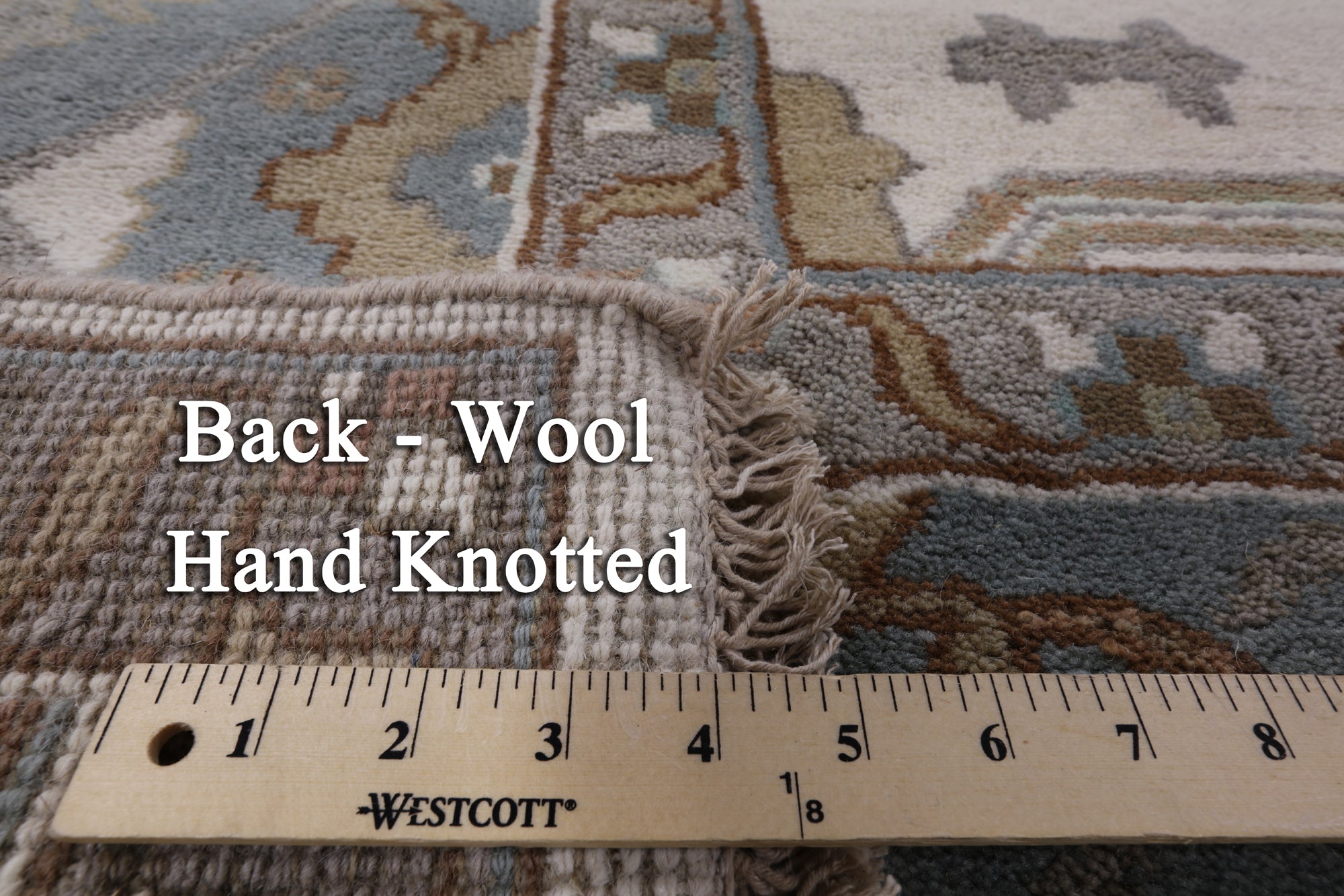 Ivory Turkish Oushak Hand Knotted Wool Rug - 9' 2" X 11' 9" - Golden Nile