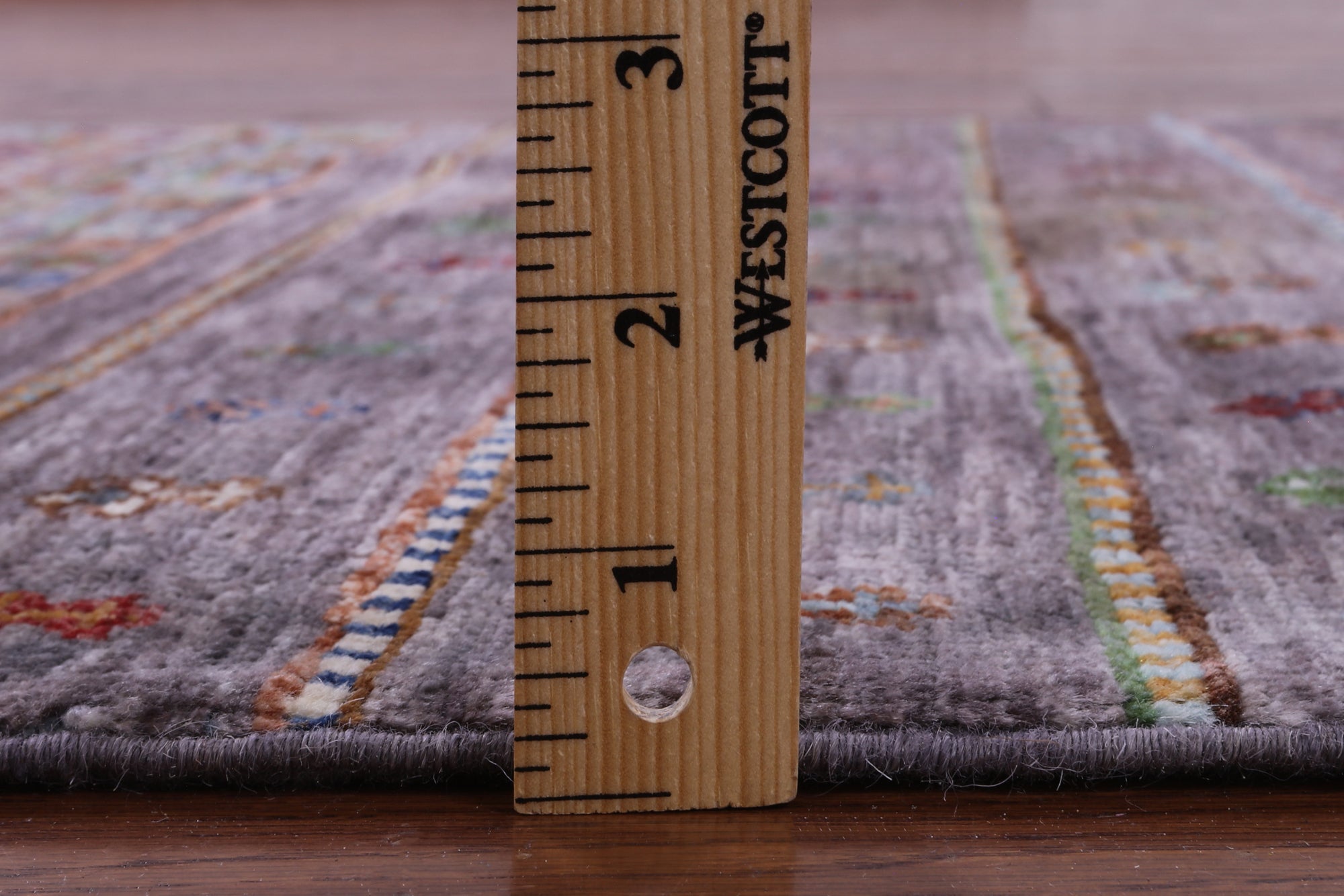 Grey Khorjin Persian Gabbeh Hand Knotted Wool Rug - 2' 8" X 4' 1" - Golden Nile