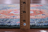Green Turkmen Ersari Hand Knotted Wool Runner Rug - 2' 10" X 10' 7" - Golden Nile