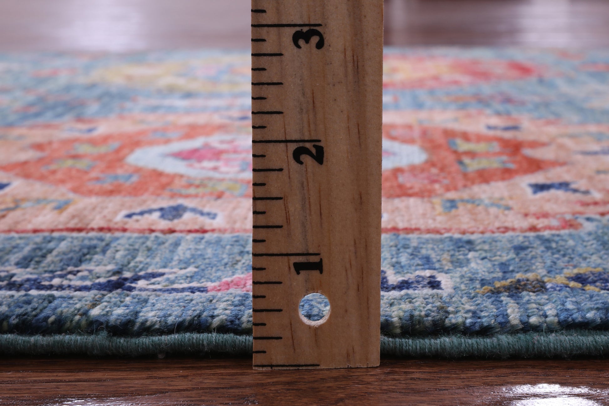 Green Turkmen Ersari Hand Knotted Wool Runner Rug - 2' 10" X 10' 7" - Golden Nile