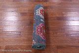 Green Turkmen Ersari Handmade Wool Runner Rug - 2' 11" X 10' 7" - Golden Nile