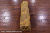 Gold Persian Tabriz Hand Knotted Wool Rug - 8' 1" X 9' 10" - Golden Nile