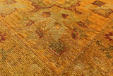 Gold Persian Tabriz Hand Knotted Wool Rug - 8' 1" X 9' 10" - Golden Nile