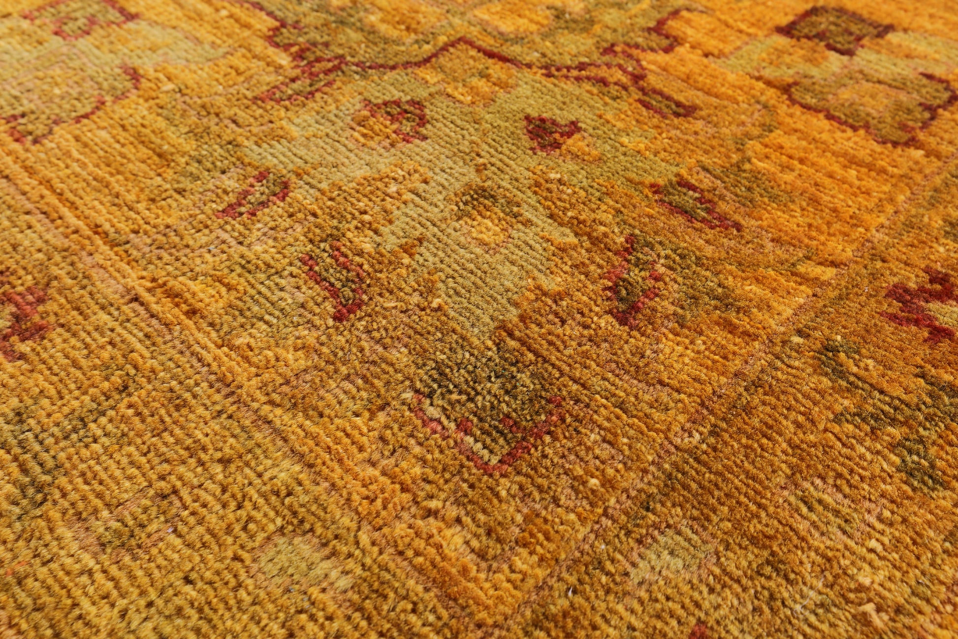 Gold Persian Tabriz Hand Knotted Wool Rug - 8' 1" X 9' 10" - Golden Nile