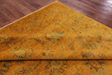 Gold Persian Tabriz Hand Knotted Wool Rug - 8' 1" X 9' 10" - Golden Nile