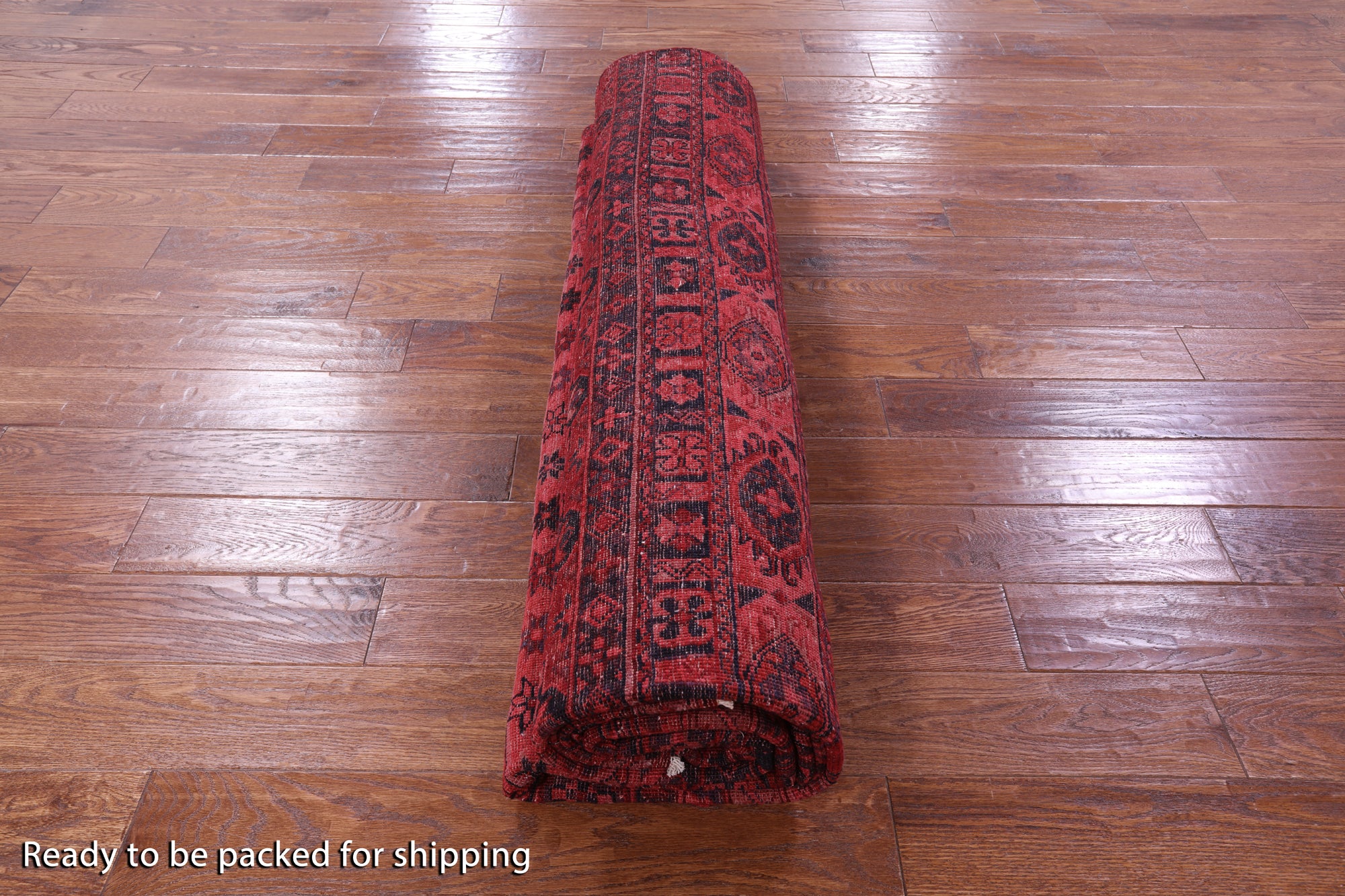 Red Khorjin Persian Gabbeh Hand Knotted Wool Rug - 8' 10" X 11' 5" - Golden Nile