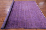 Purple Persian Tabriz Hand Knotted Wool Rug - 7' 11" X 9' 10" - Golden Nile