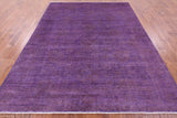 Purple Persian Tabriz Hand Knotted Wool Rug - 7' 11" X 9' 10" - Golden Nile
