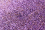 Purple Persian Tabriz Hand Knotted Wool Rug - 7' 11" X 9' 10" - Golden Nile