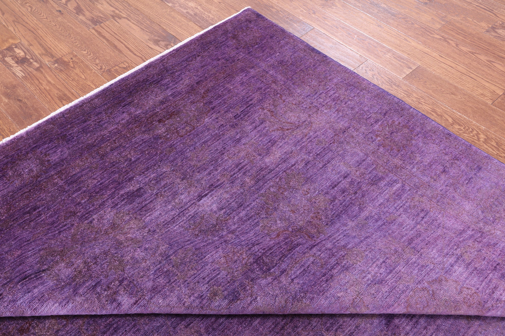 Purple Persian Tabriz Hand Knotted Wool Rug - 7' 11" X 9' 10" - Golden Nile