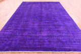 Purple Persian Tabriz Handmade Wool Rug - 9' 2" X 11' 10" - Golden Nile