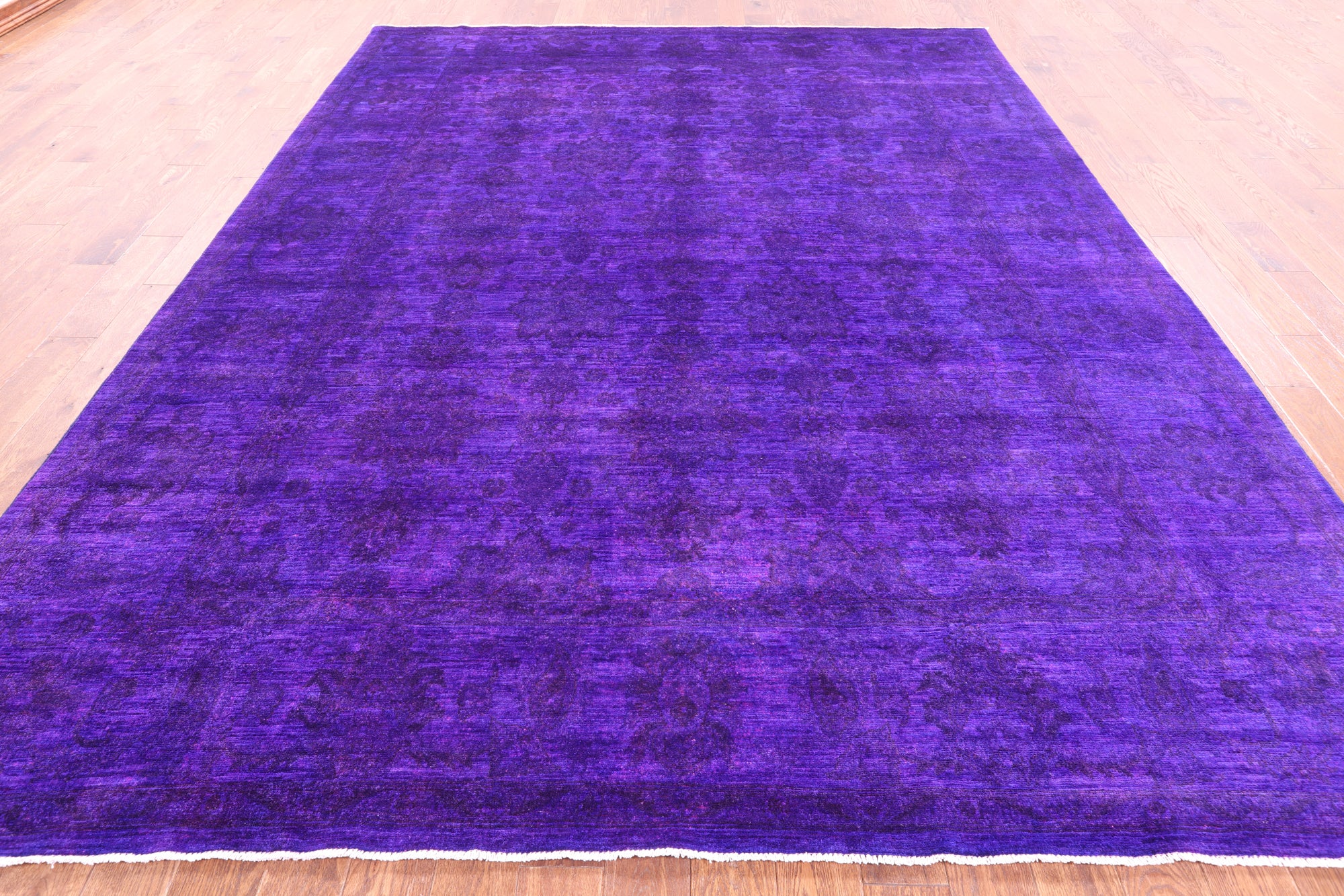 Purple Persian Tabriz Handmade Wool Rug - 9' 2" X 11' 10" - Golden Nile