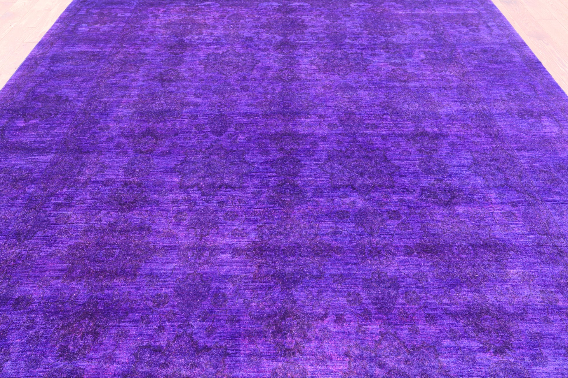 Purple Persian Tabriz Handmade Wool Rug - 9' 2" X 11' 10" - Golden Nile