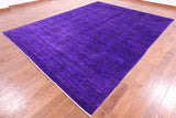 Purple Persian Tabriz Handmade Wool Rug - 9' 2" X 11' 10" - Golden Nile