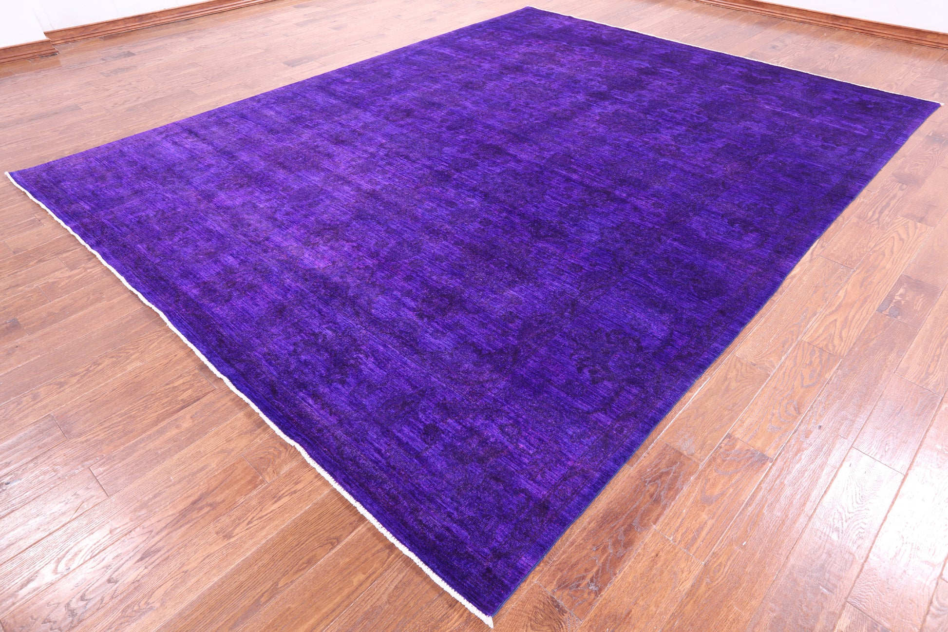Purple Persian Tabriz Handmade Wool Rug - 9' 2" X 11' 10" - Golden Nile