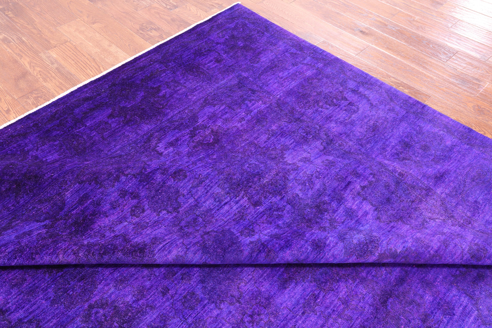 Purple Persian Tabriz Handmade Wool Rug - 9' 2" X 11' 10" - Golden Nile