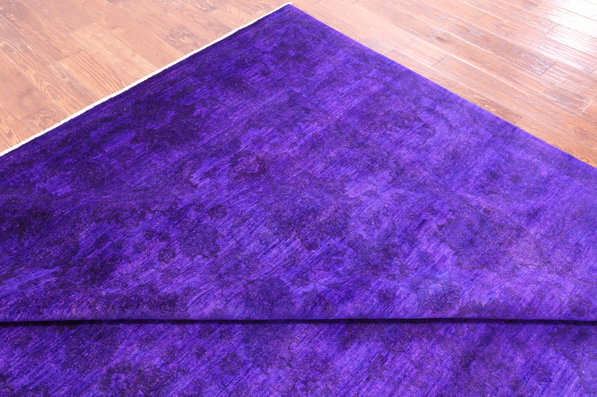 Purple Persian Tabriz Handmade Wool Rug - 9' 2" X 11' 10" - Golden Nile