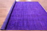 Purple Persian Tabriz Handmade Wool Rug - 9' 2" X 11' 10" - Golden Nile