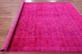 Pink Persian Tabriz Hand Knotted Wool Rug - 8' 0" X 9' 10" - Golden Nile