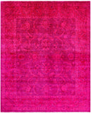Pink Persian Tabriz Hand Knotted Wool Rug - 8' 0" X 9' 10" - Golden Nile