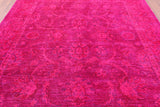 Pink Persian Tabriz Hand Knotted Wool Rug - 8' 0" X 9' 10" - Golden Nile