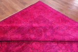 Pink Persian Tabriz Hand Knotted Wool Rug - 8' 0" X 9' 10" - Golden Nile