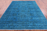 Blue Persian Tabriz Hand Knotted Wool Rug - 8' 2" X 10' 0" - Golden Nile
