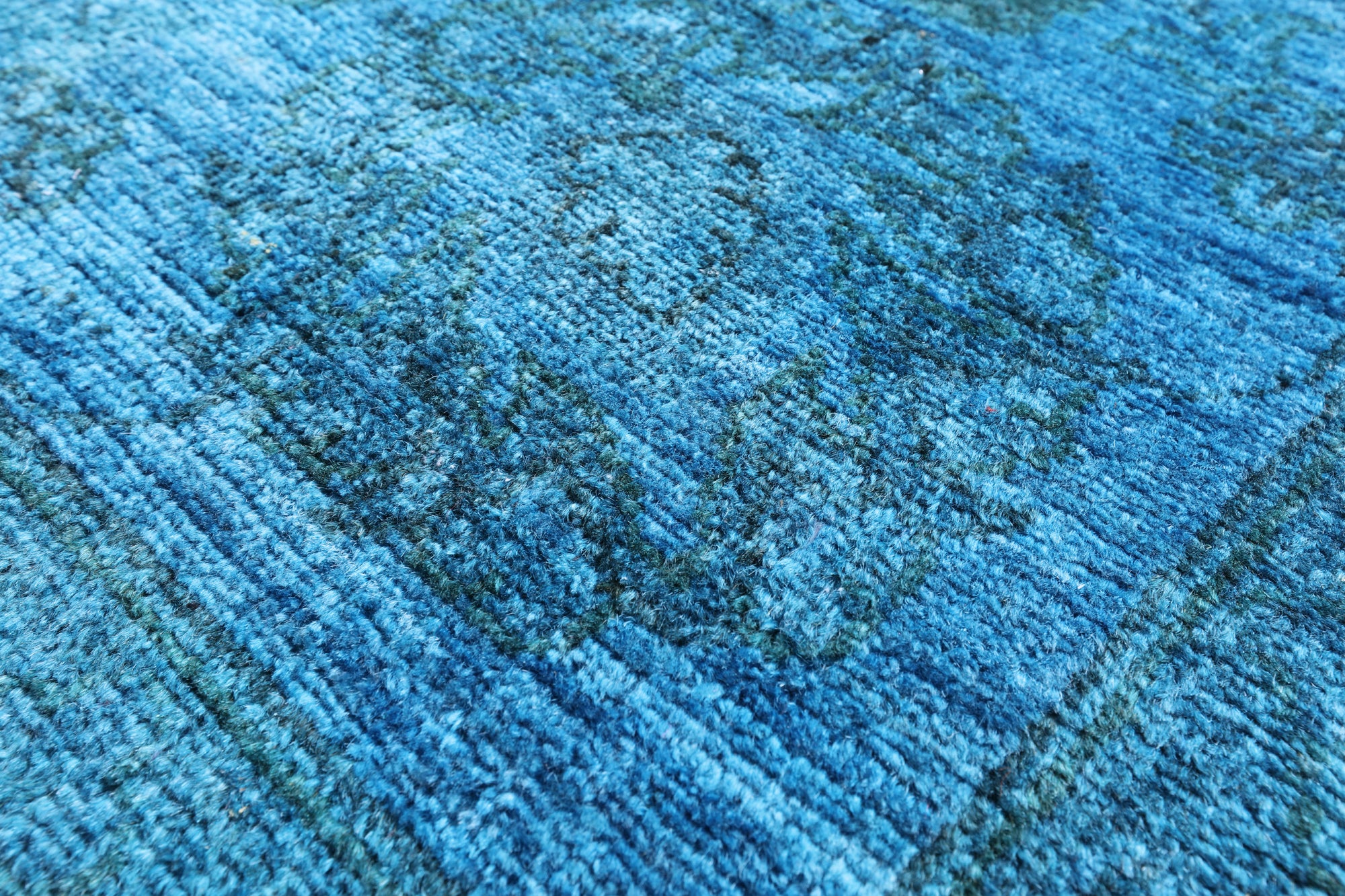 Blue Persian Tabriz Hand Knotted Wool Rug - 8' 2" X 10' 0" - Golden Nile