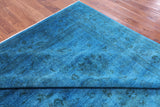 Blue Persian Tabriz Hand Knotted Wool Rug - 8' 2" X 10' 0" - Golden Nile