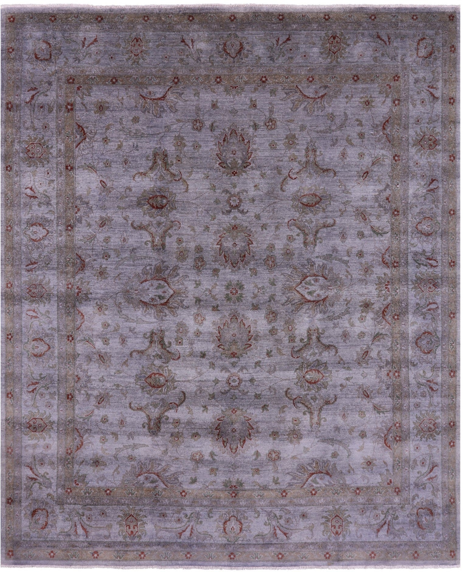 Persian Tabriz Hand Knotted Wool Rug - 8' 1" X 9' 8" - Golden Nile