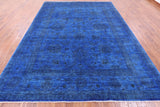 Blue Persian Tabriz Hand Knotted Wool Rug - 9' 1" X 11' 9" - Golden Nile