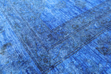 Blue Persian Tabriz Hand Knotted Wool Rug - 9' 1" X 11' 9" - Golden Nile