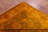 Orange Persian Tabriz Hand Knotted Wool Rug - 6' 6" X 10' 0" - Golden Nile