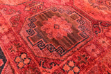 Red Turkmen Ersari Hand Knotted Wool Rug - 5' 9" X 7' 10" - Golden Nile