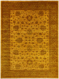 Gold Persian Tabriz Hand Knotted Wool Rug - 9' 10" X 13' 9" - Golden Nile