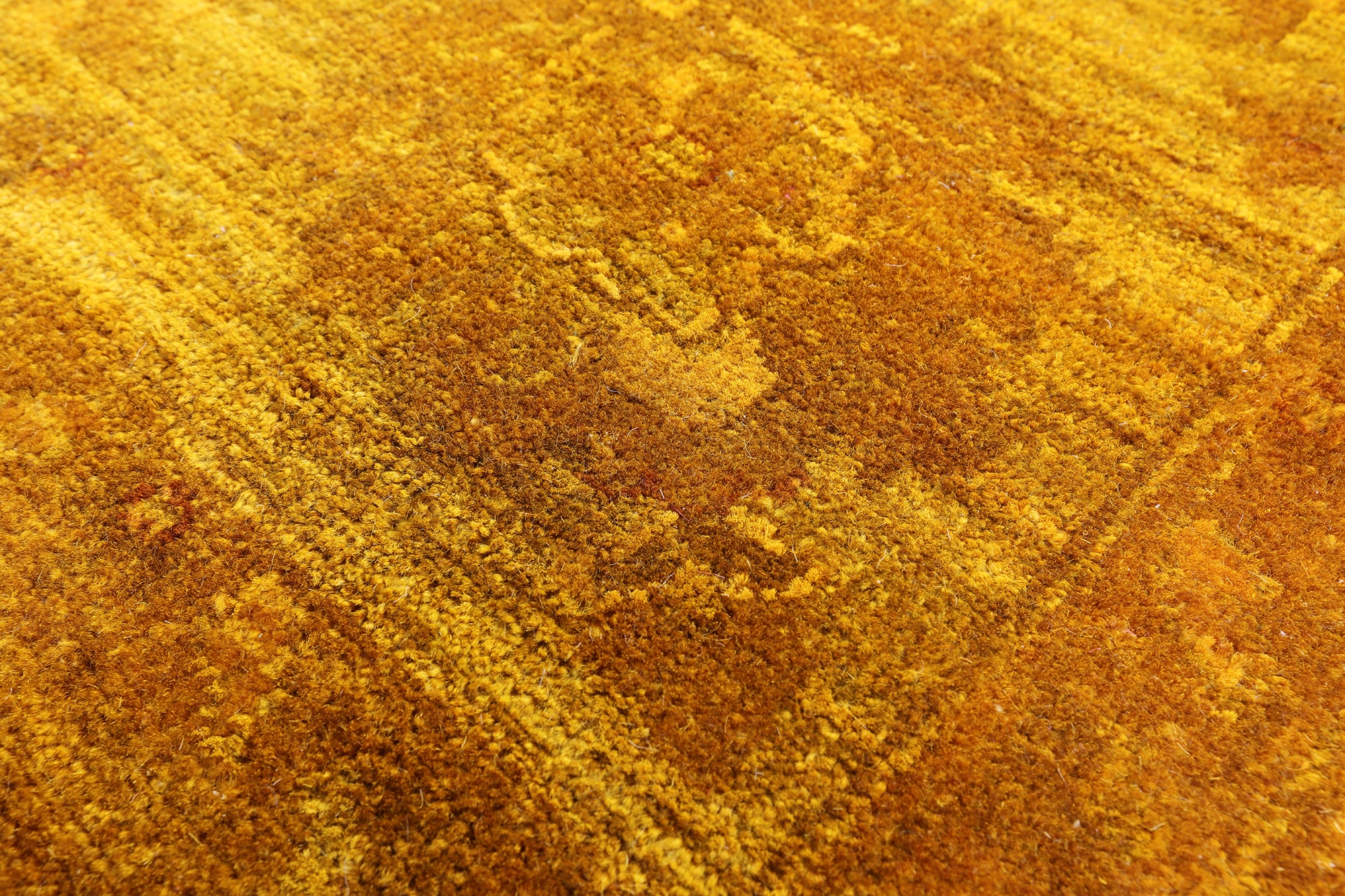 Gold Persian Tabriz Hand Knotted Wool Rug - 9' 10" X 13' 9" - Golden Nile