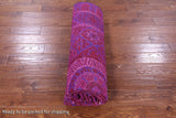 Pink Geometric Persian Mamluk Hand Knotted Wool Rug - 6' 8" X 10' 1" - Golden Nile