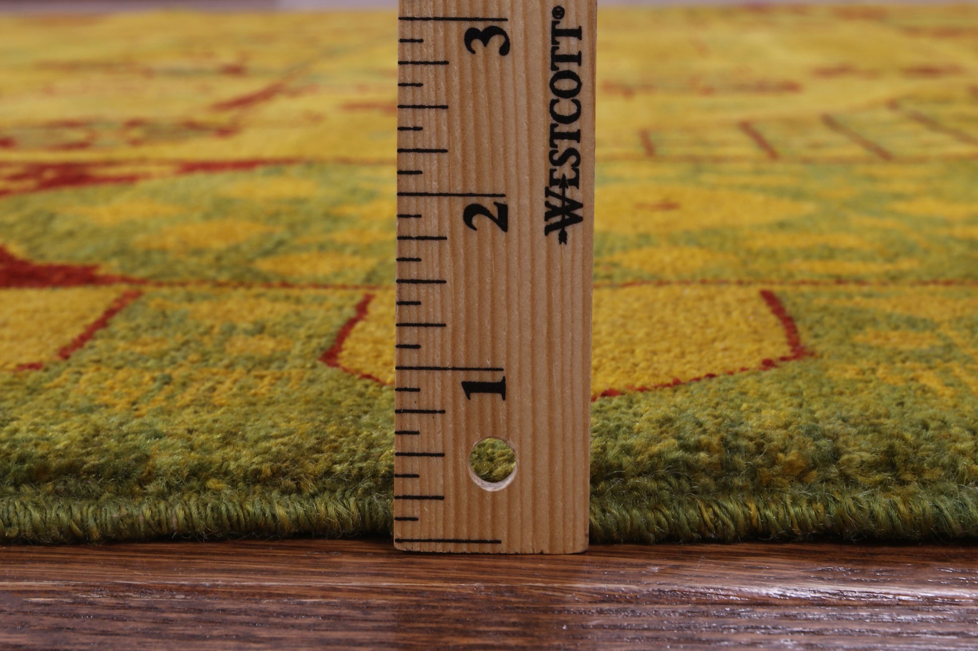 Gold Geometric Persian Mamluk Handmade Wool Rug - 8' 10" X 12' 0" - Golden Nile