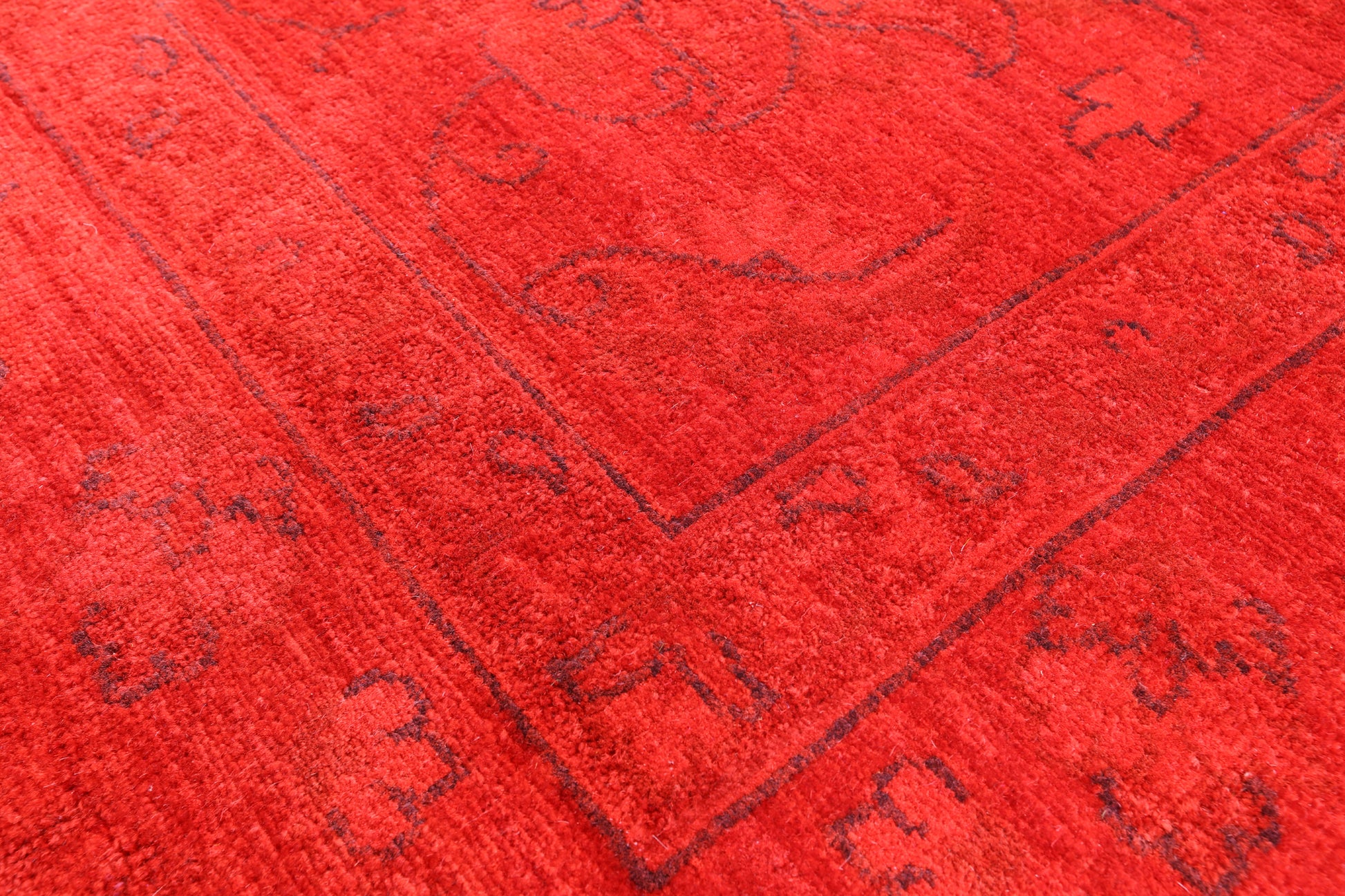 Red Persian Tabriz Hand Knotted Wool Rug - 8' 1" X 10' 3" - Golden Nile