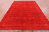 Red Persian Tabriz Hand Knotted Wool Rug - 8' 1" X 10' 3" - Golden Nile