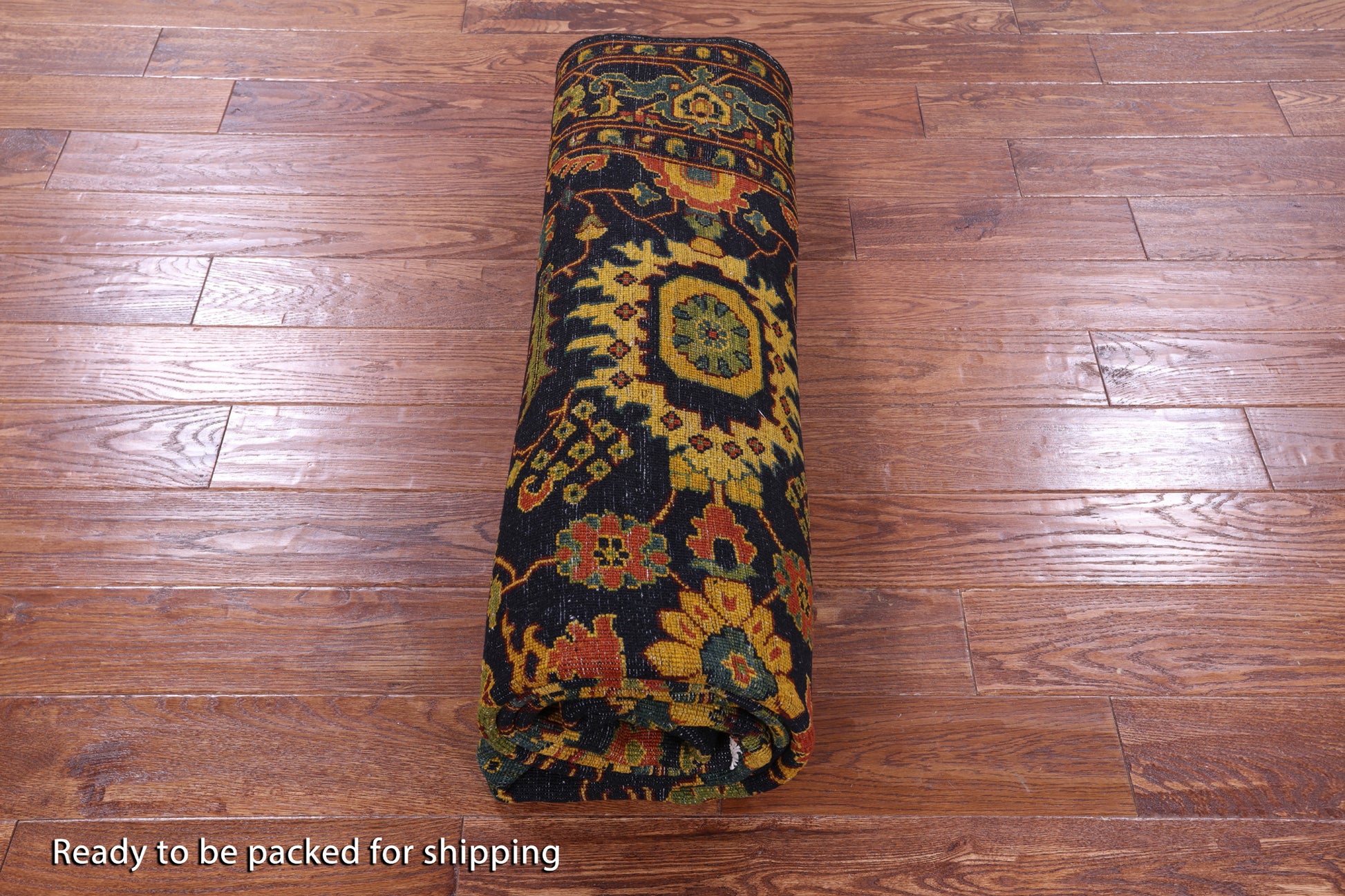 Heriz Serapi Hand Knotted Wool Rug - 6' 7" X 9' 6" - Golden Nile