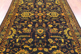 Heriz Serapi Hand Knotted Wool Rug - 6' 7" X 9' 6" - Golden Nile