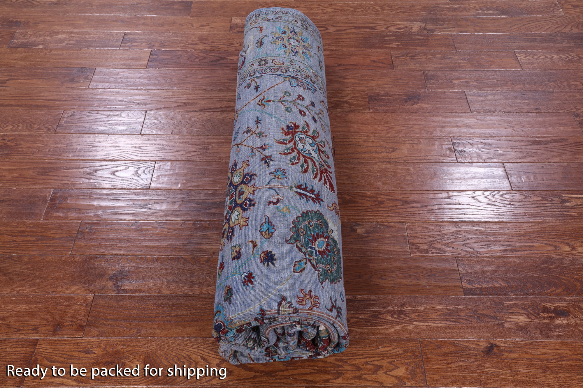 Blue Persian Tabriz Hand Knotted Wool Rug - 8' 1" X 10' 7" - Golden Nile