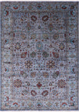 Blue Persian Tabriz Hand Knotted Wool Rug - 8' 1" X 10' 7" - Golden Nile