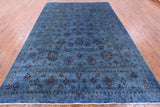 Blue Persian Tabriz Handmade Wool Rug - 8' 4" X 11' 9" - Golden Nile