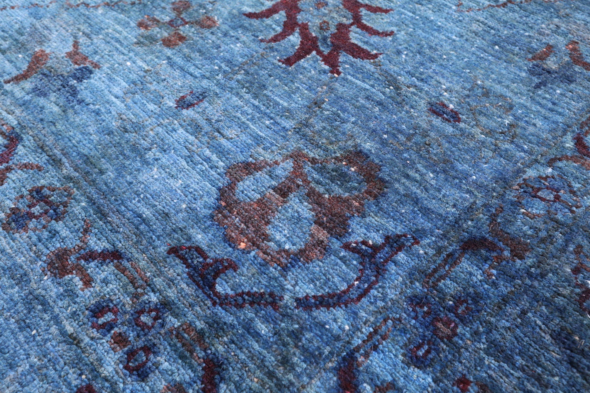 Blue Persian Tabriz Handmade Wool Rug - 8' 4" X 11' 9" - Golden Nile