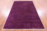 Purple Persian Tabriz Hand Knotted Wool Rug - 5' 7" X 8' 3" - Golden Nile