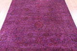 Purple Persian Tabriz Hand Knotted Wool Rug - 5' 7" X 8' 3" - Golden Nile