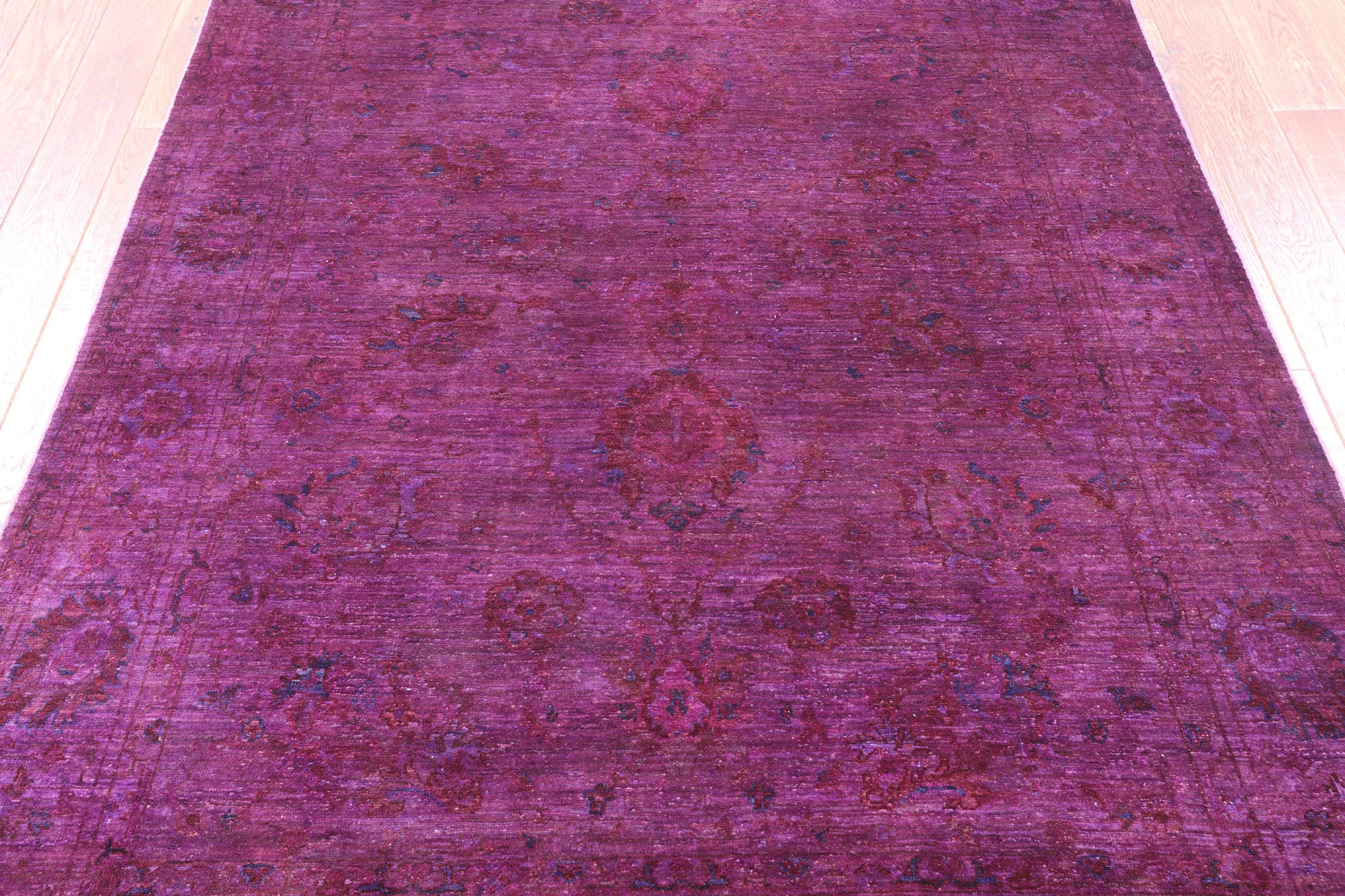 Purple Persian Tabriz Hand Knotted Wool Rug - 5' 7" X 8' 3" - Golden Nile