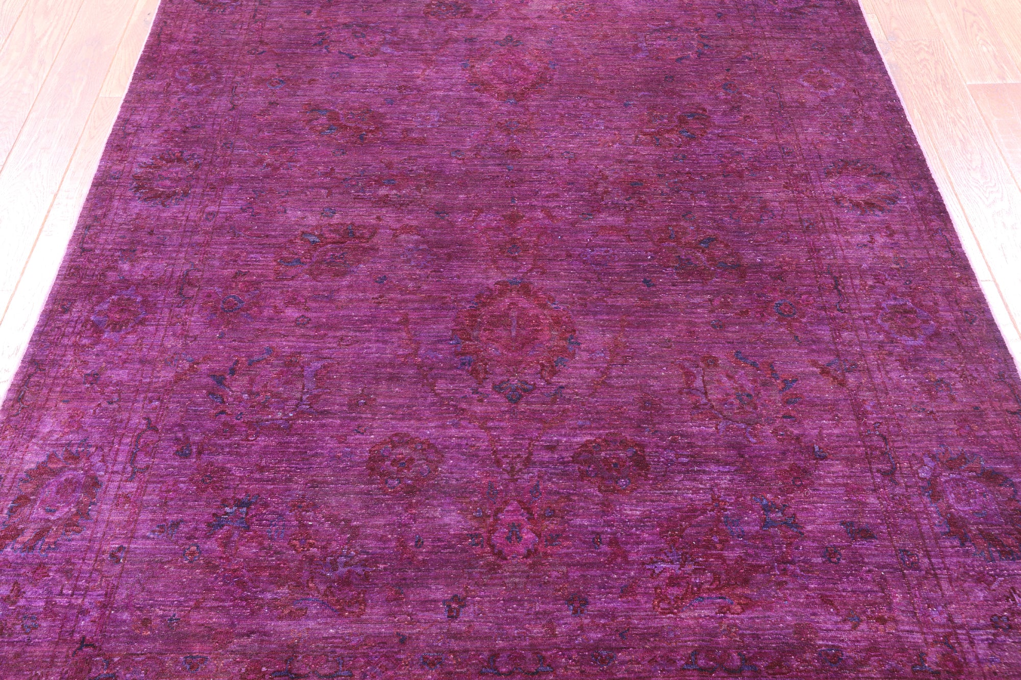 Purple Persian Tabriz Hand Knotted Wool Rug - 5' 7" X 8' 3" - Golden Nile